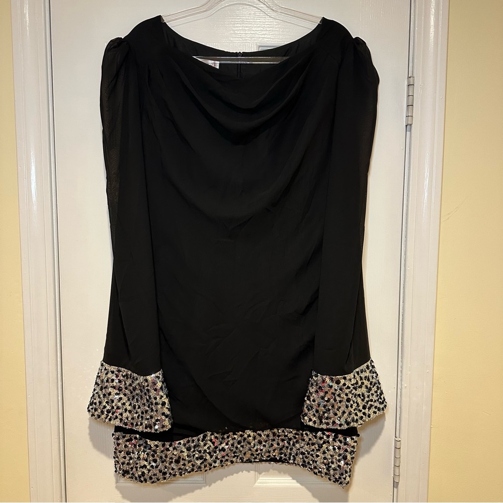 JJs House sequin trimmed mini dress size 16